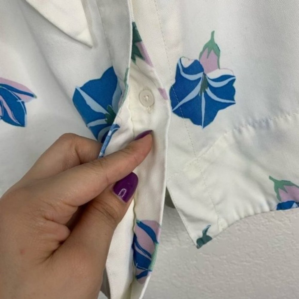 Loft Floral Button Down Skirt Size XS - Picture 3 of 6